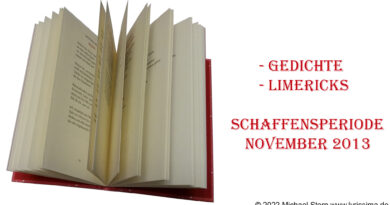 Gedicht Limerick Schaffensperiode 2013 11